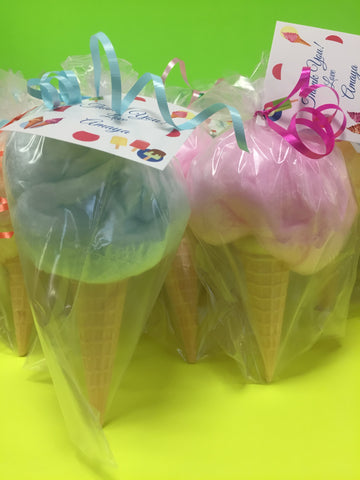 Cotton Candy Ice Cream Cones