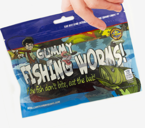 Giant Gummy Fishing Worms – Candy Floss Land
