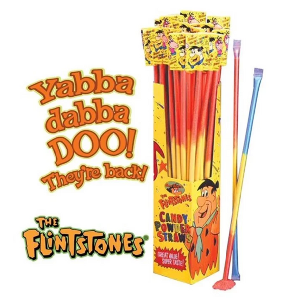 Flintstone Candy Powder Straws
