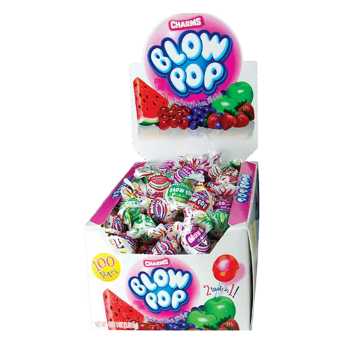 Charms Blow Pops - 2 in 1 - Assorted Box