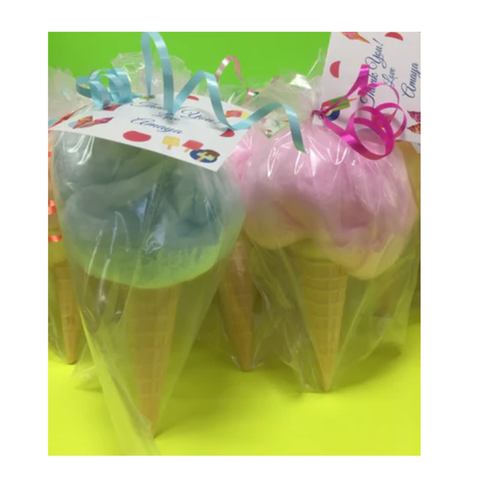 Cotton Candy Ice Cream Cones