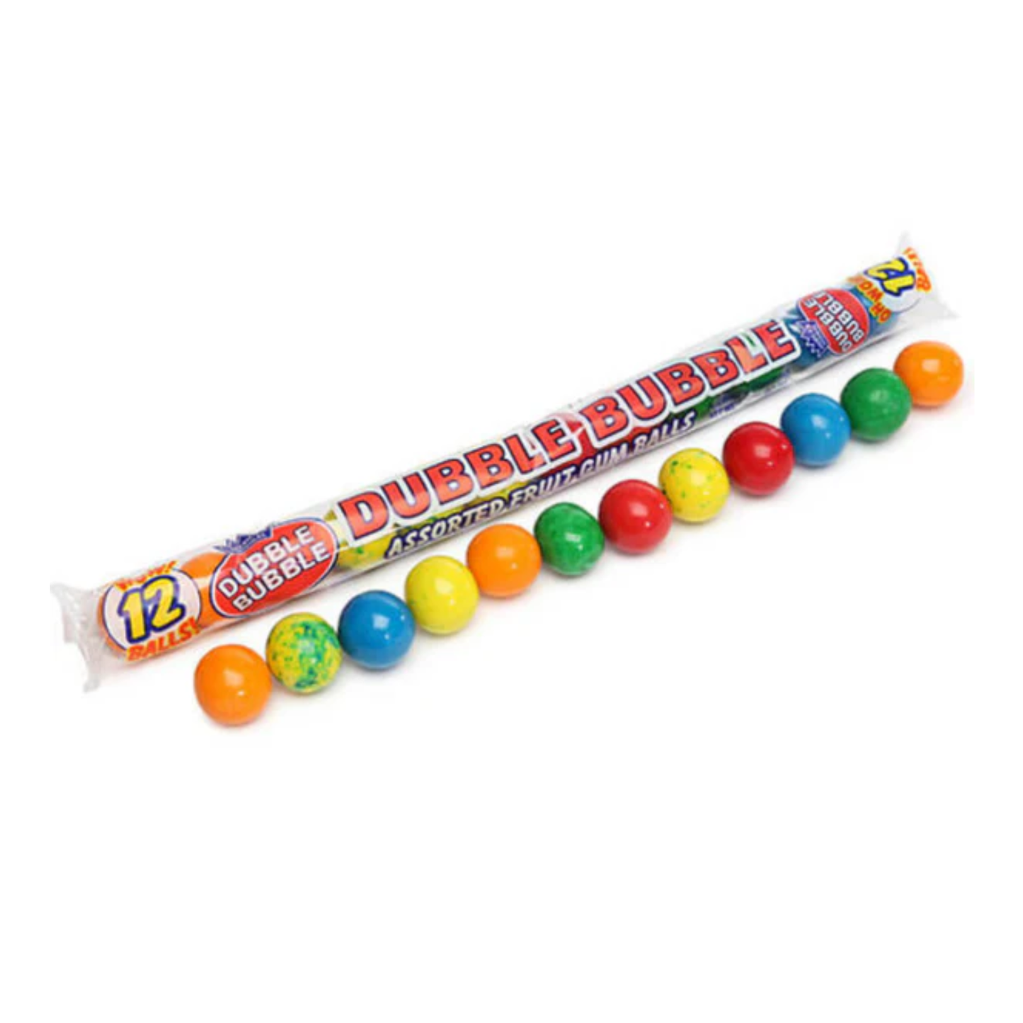 Dubble Bubble 12 Ball Assorted Tube
