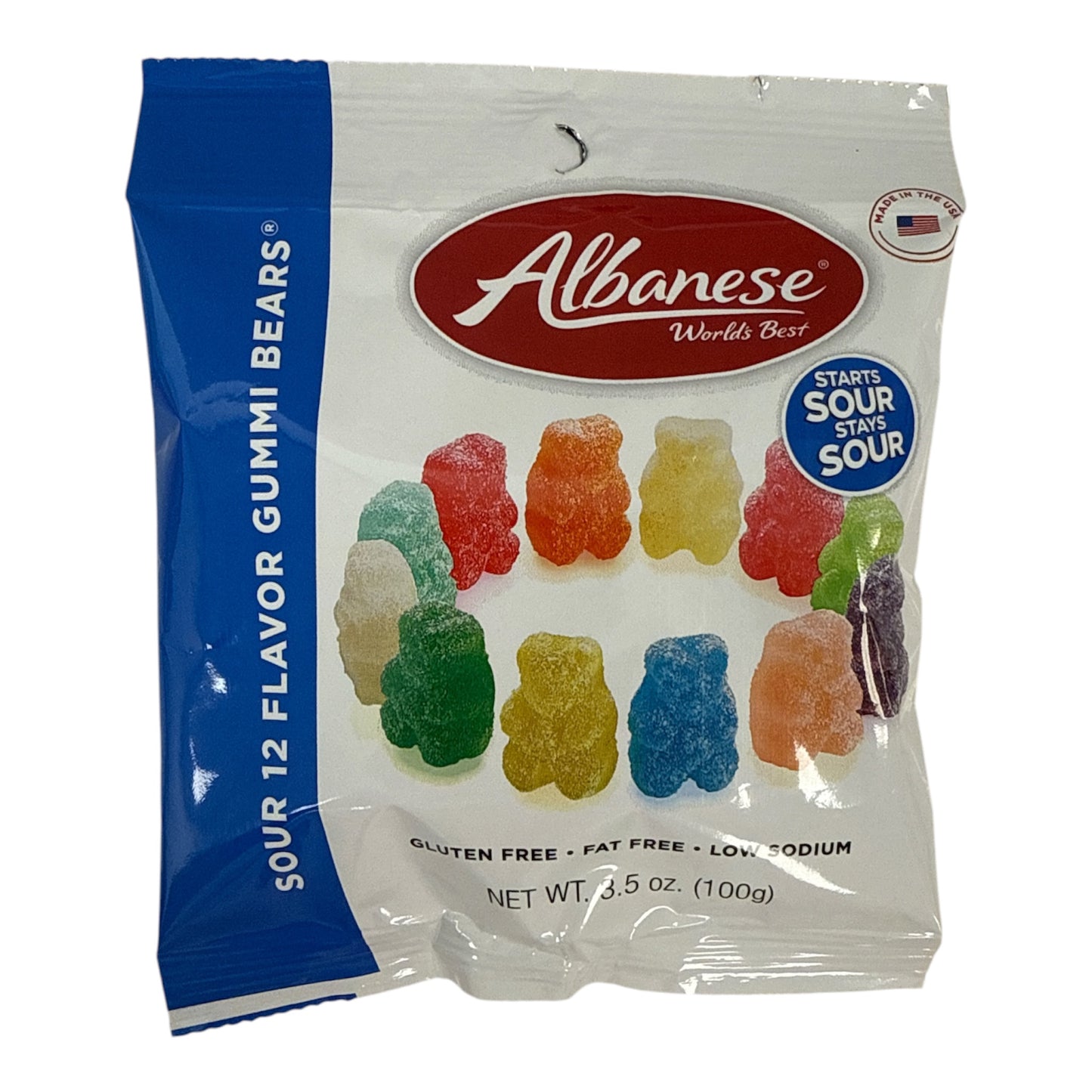Albanese Sour Gummy Bears - Peg Bag