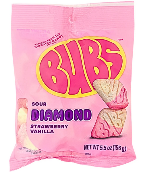BUBS Sour Diamond Strawberry Vanilla