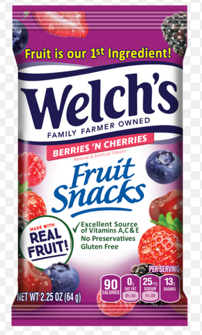 Welch's Fruit Snacks Berries 'N Cherries