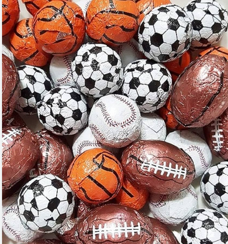 Foiled Chocolate Sports Balls