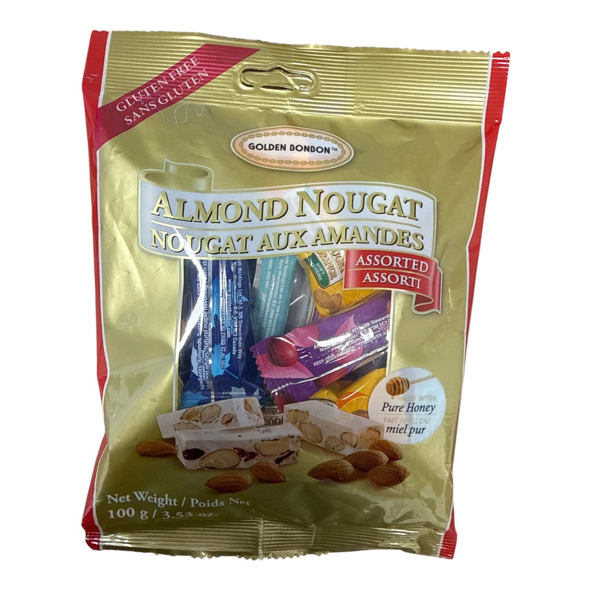 Golden Bonbon Almond Nougat - Assorted