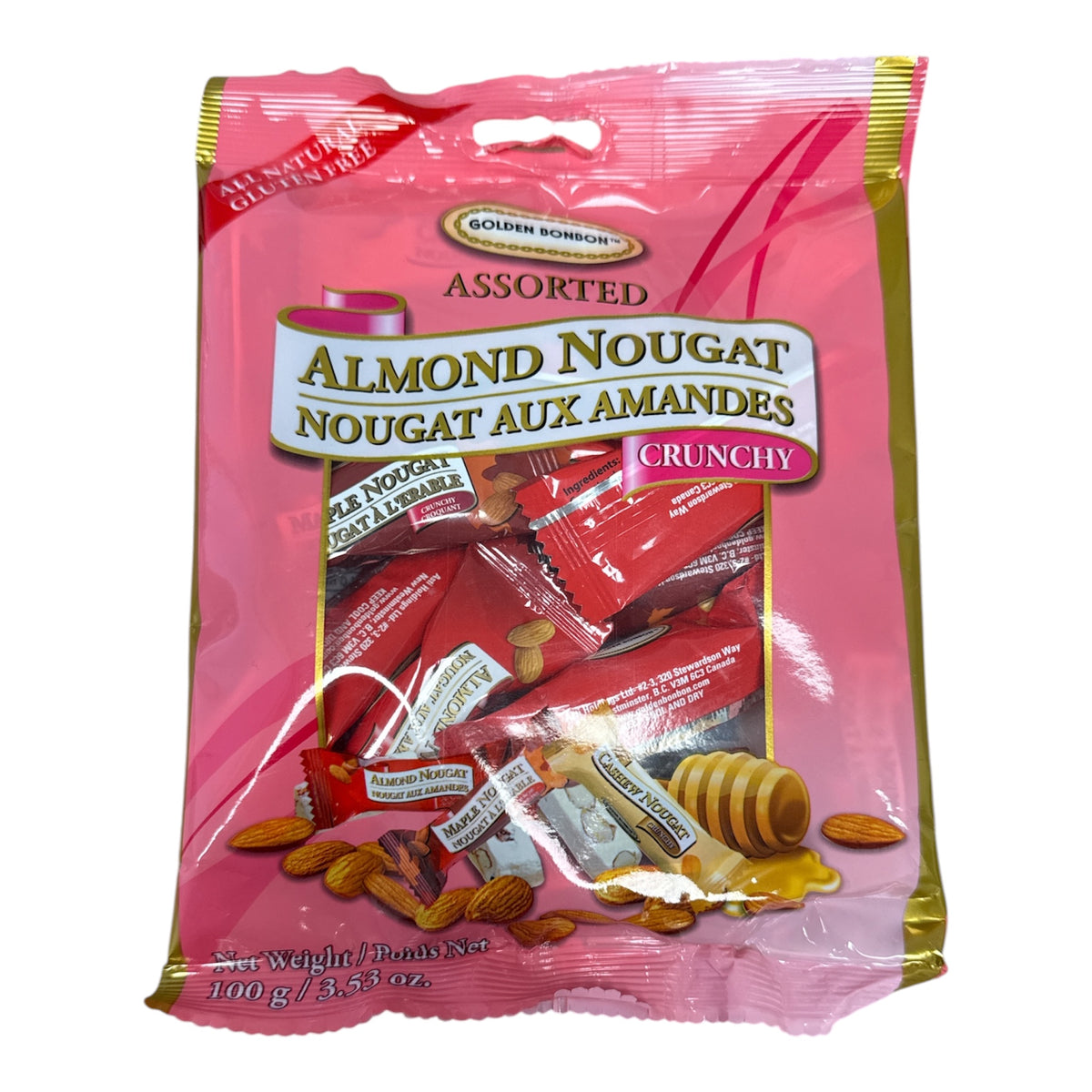 Golden Bonbon Almond Nougat - Assorted Crunchy