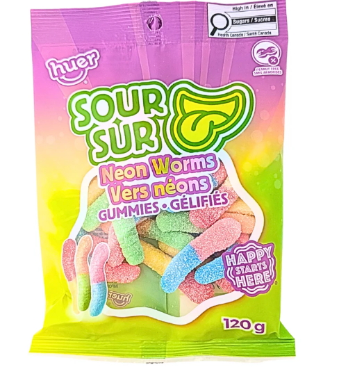 HUER Sour Neon Worms