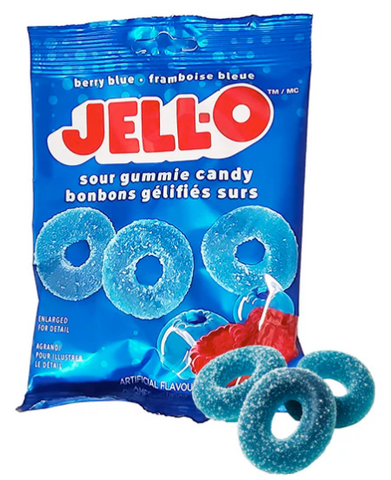 Jell-O Sour Berry Blue Gummie