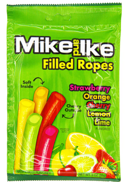 MIKE AND IKE Filled Ropes – Candy Floss Land