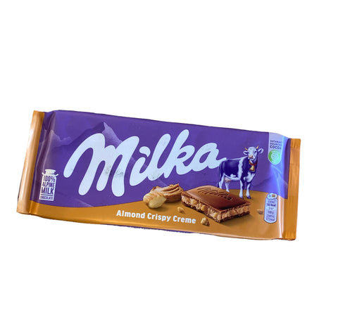 Milka Almond Crispy Creme Chocolate Bars