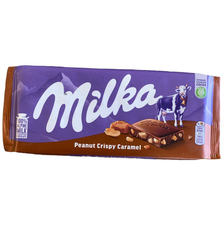 Milka Peanut Crispy Caramel Chocolate Bars