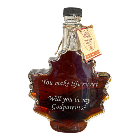 Engraved Maple Syrup Bottle