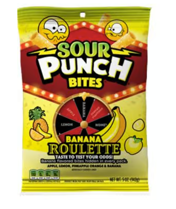 Sour Punch Bites Banana Roulette