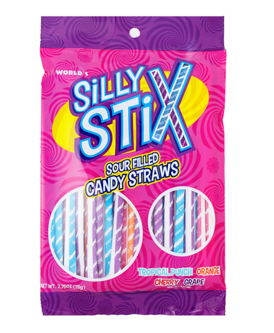 Silly Stix Sour Filled Candy Straws