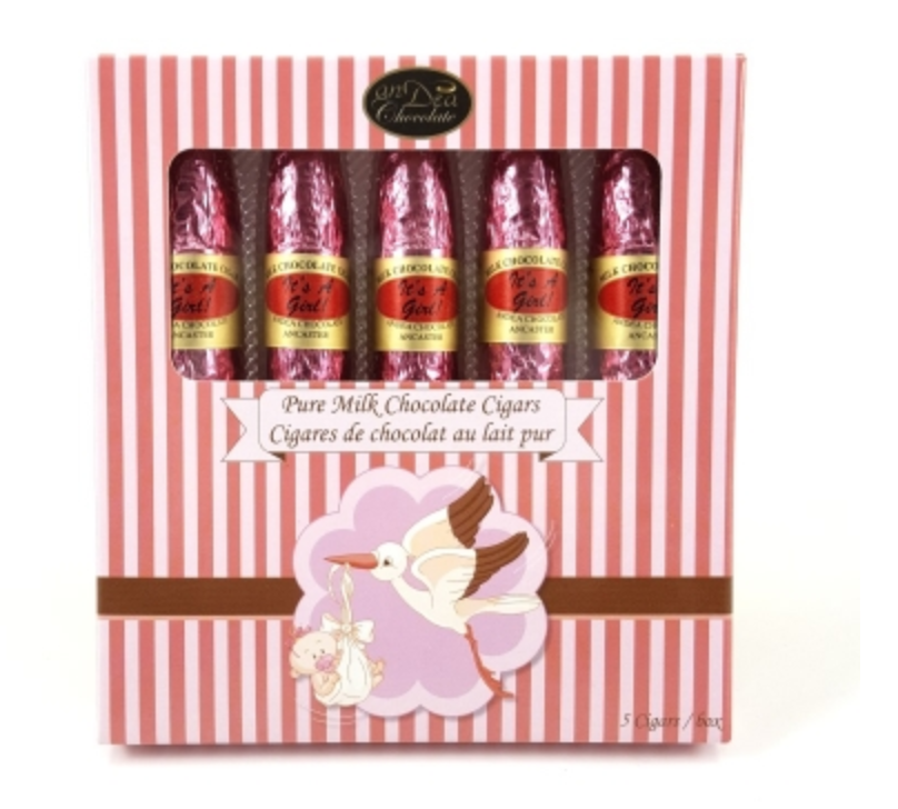 It's A Girl Chocolate Cigars Gift Box