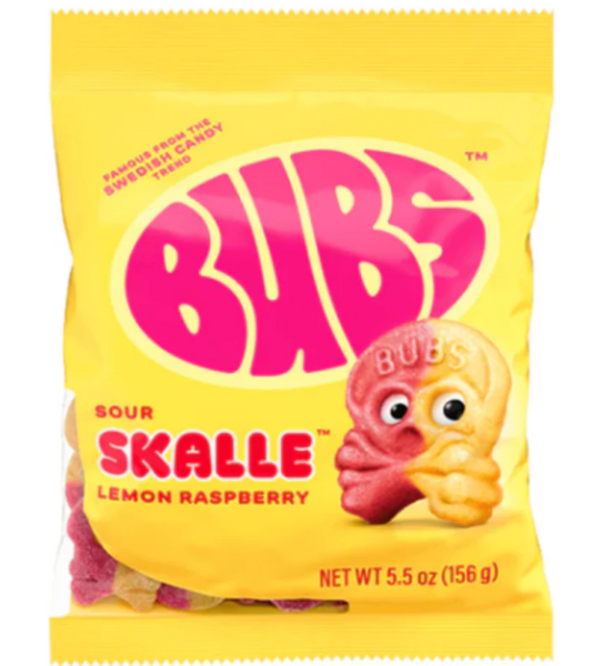 BUBS Sour Skalle Lemon Raspberry