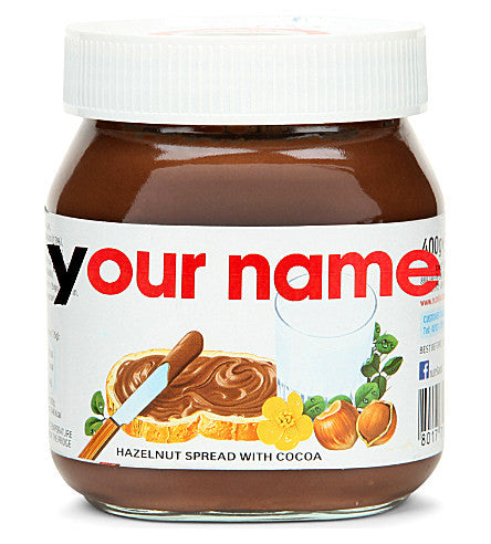 Nutella Jar with Personalized Label