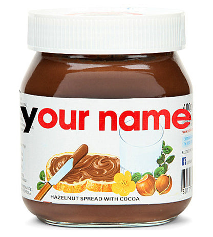 Nutella Jar with Personalized Label
