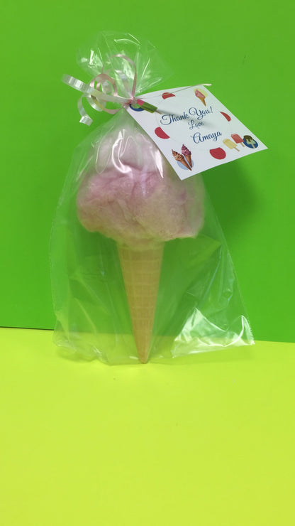 Cotton Candy Ice Cream Cones