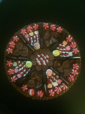 Chocolate Cookie Candy Pizza
