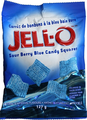 Jell-O Sour Berry Blue Candy Squares