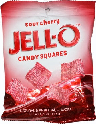 Jell-O Sour Cherry  Candy Squares