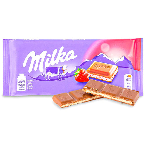 Milka Strawberry Chocolate Bar