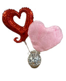 Cotton Candy Hearts on a Stick