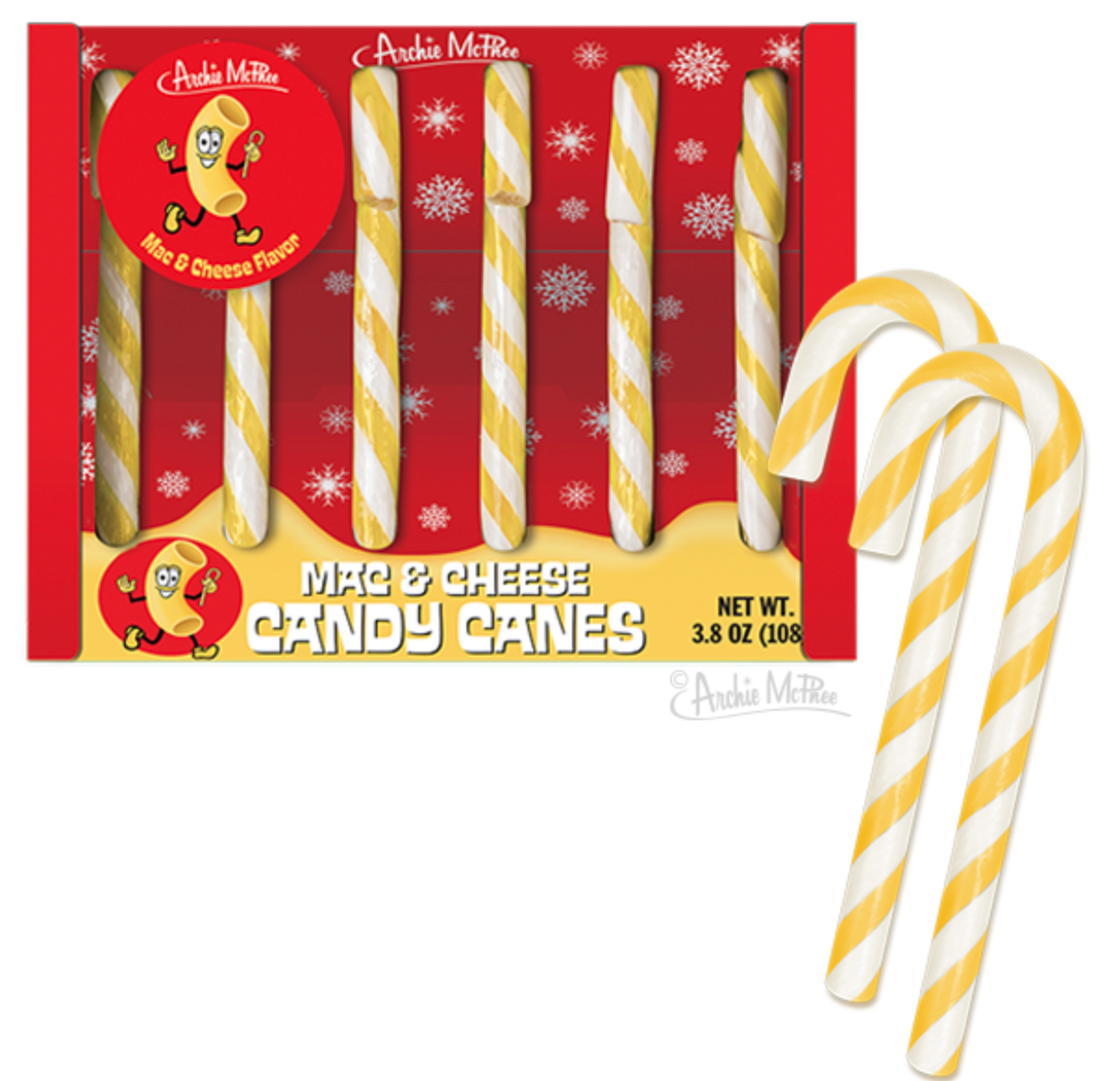 Mac n Cheese Candy Canes