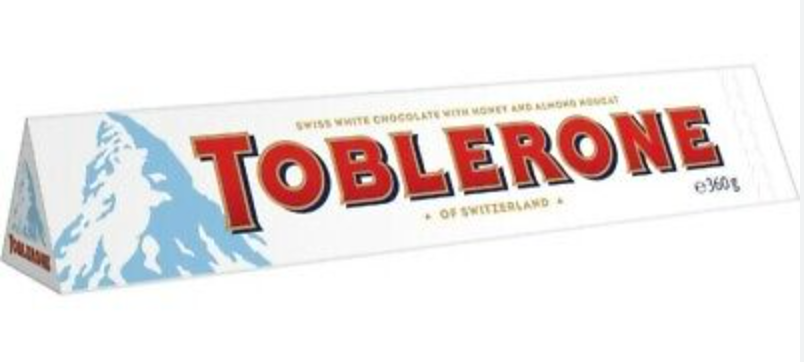 Toblerone White Chocolate with Honey & Almond Nouget