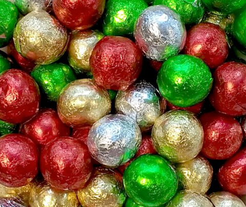 Christmas Foil Chocolates Balls - Bulk