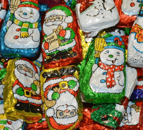 Santa's Helpers Foil Chocolates  - Bulk
