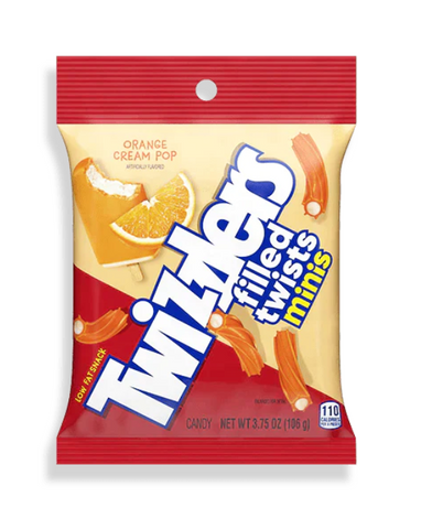 Twizzlers Mini's Orange Cream Pop Filled Twist