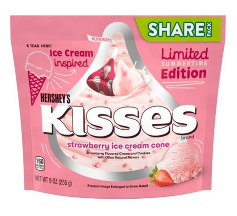 Hershey Kisses Strawberry Ice Cream Cone