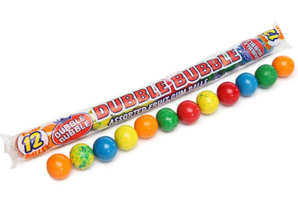 Dubble Bubble 12 Ball Assorted Tube
