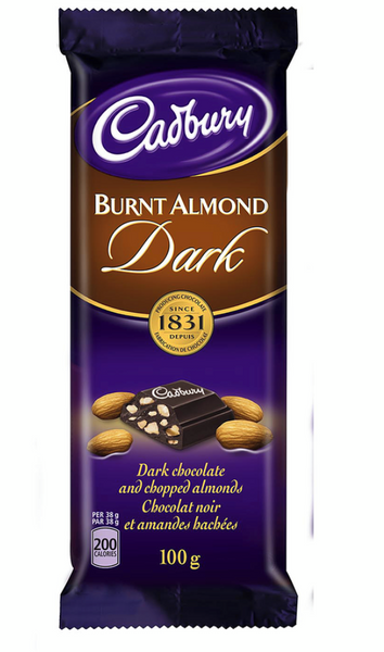 Cadbury Burnt Almond Dark Chocolate Bar