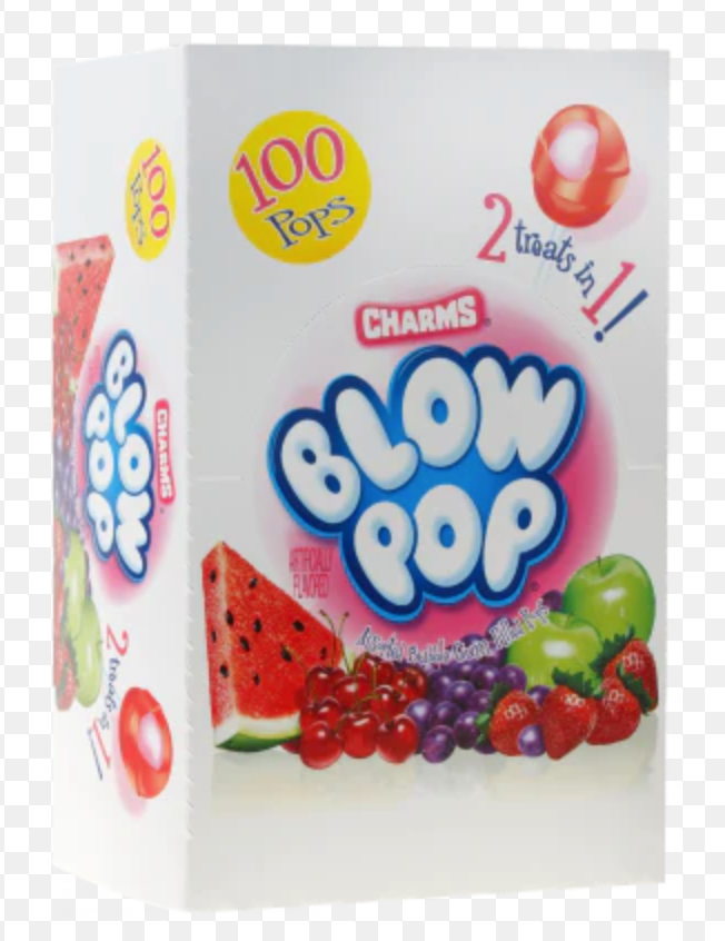 Charms Blow Pops - 2 in 1 - Assorted Box