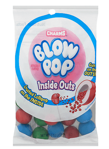 Charms Blow Pop Inside Out Gumballs