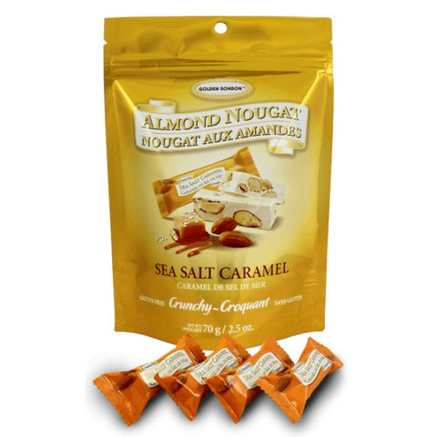 Golden Bonbon Almond Nougat - Sea Salt Caramel Crunchy
